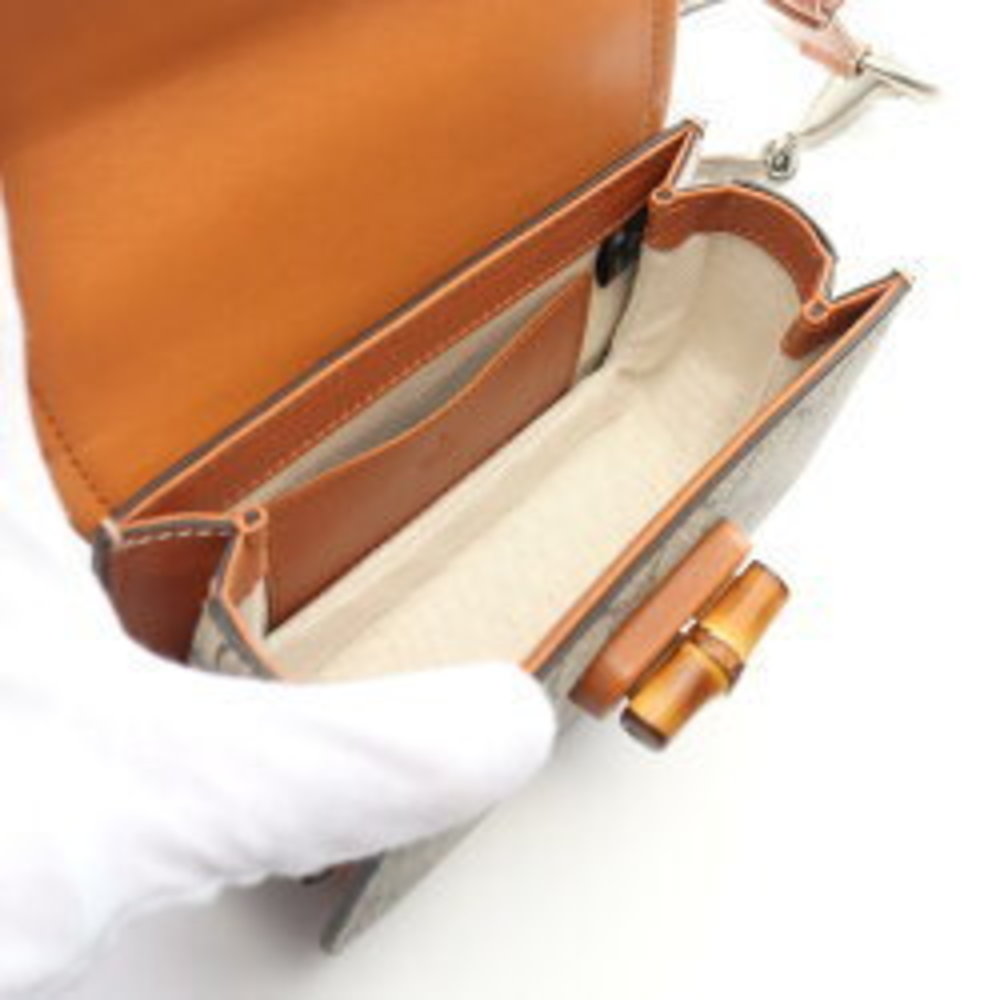Gucci Bamboo Belt Bag Waist Body Leather Beige Brown - Picture 3 of 7